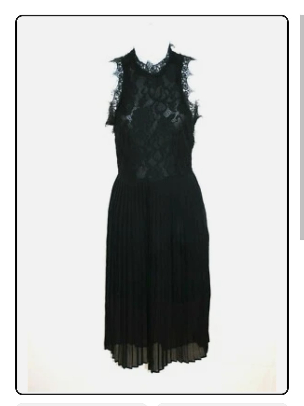 12 H&M Black High Neck Gothic Style Pleated Midi Special Occasion Dress